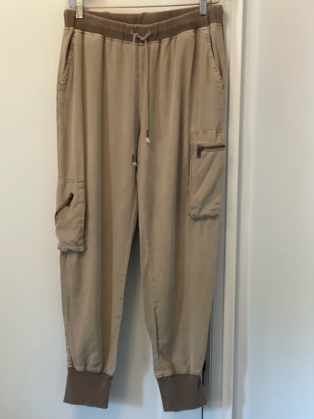 Young Fabulous & Broke Beige Cargo Jogger Pants